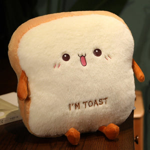 Fluffy Toastie Bread Hand Warmer Plushies-Enchanted peach