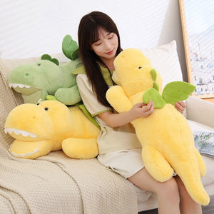 Flying Fluffy Dragon Plush Stuffed Toy-Enchanted peach