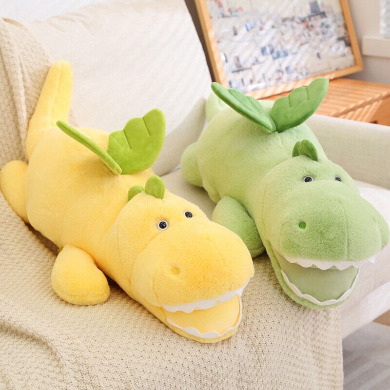 Flying Fluffy Dragon Plush Stuffed Toy-Enchanted peach