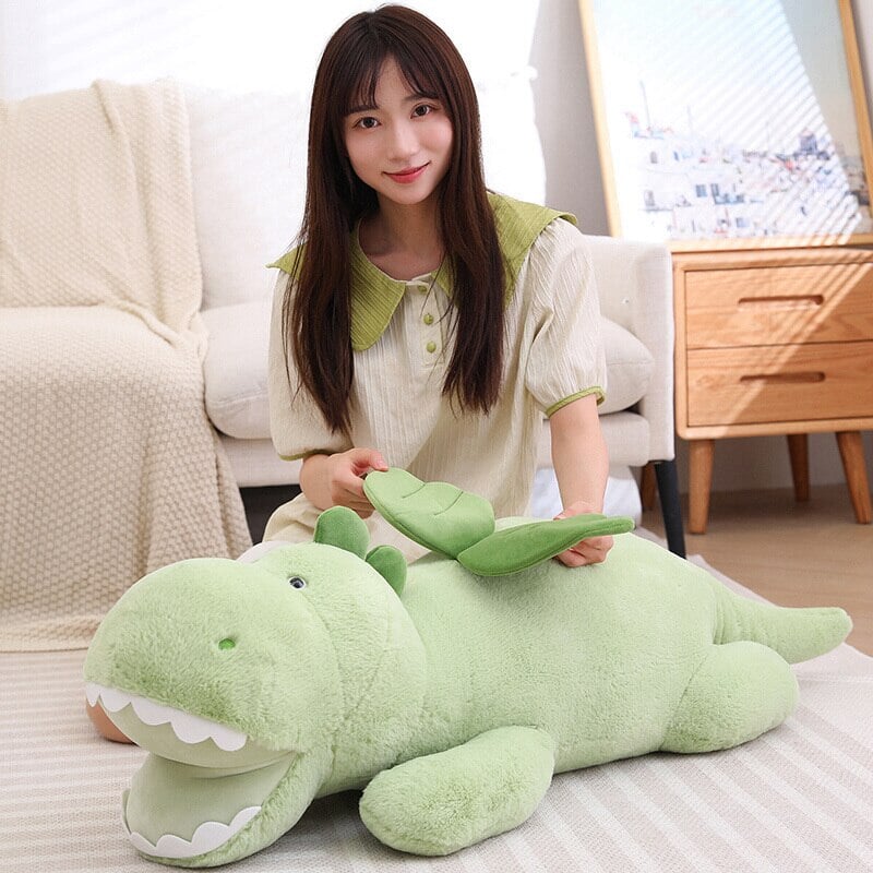 Flying Fluffy Dragon Plush Stuffed Toy-Enchanted peach