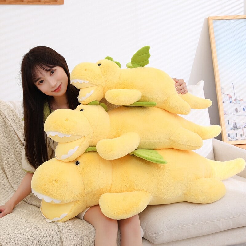 Flying Fluffy Dragon Plush Stuffed Toy-Enchanted peach