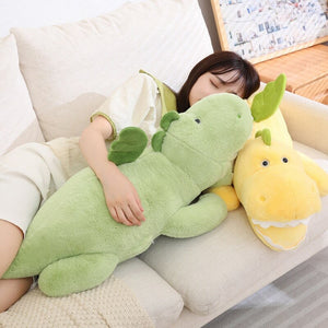 Flying Fluffy Dragon Plush Stuffed Toy-Enchanted peach