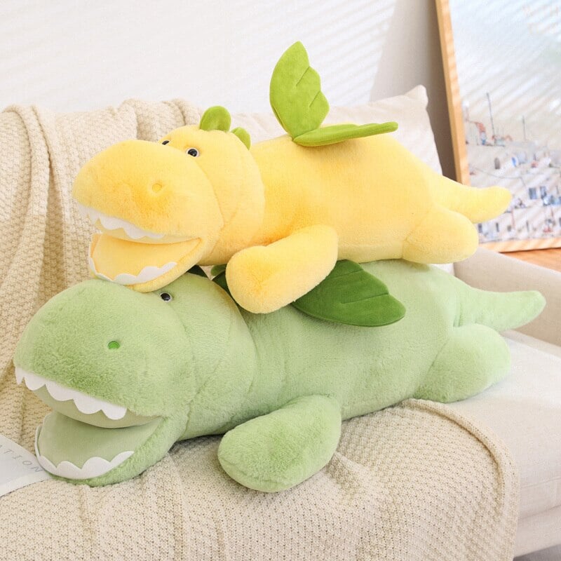 Flying Fluffy Dragon Plush Stuffed Toy-Enchanted peach