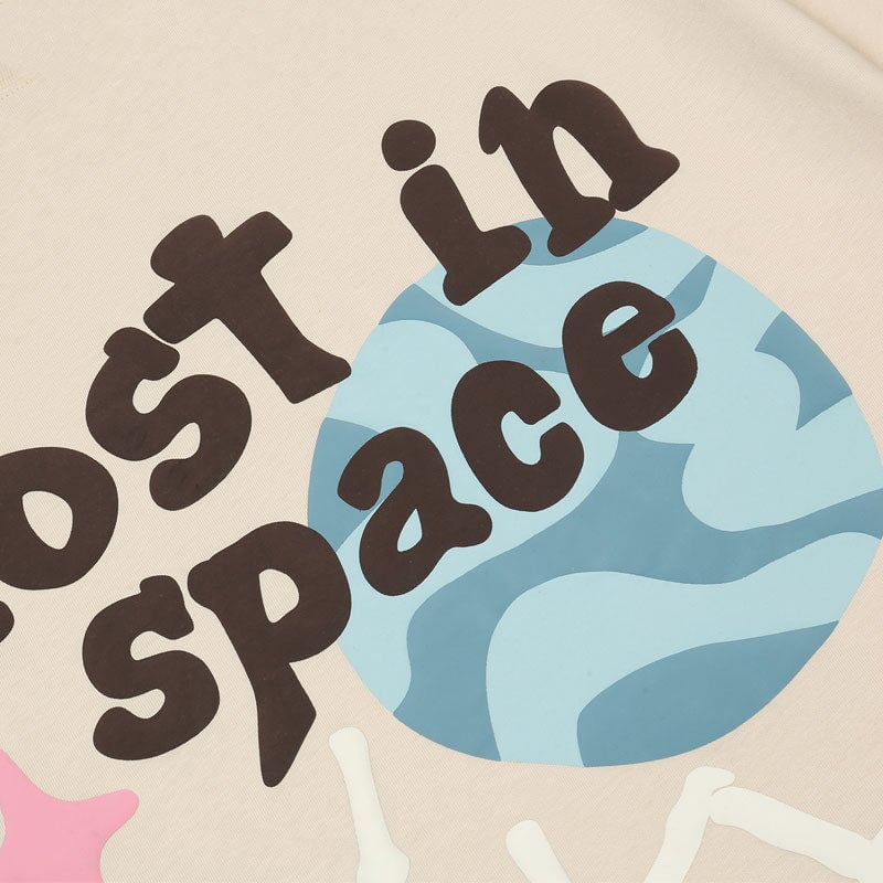 Foam Print Lost in Space Skeleton Tee-Enchanted peach