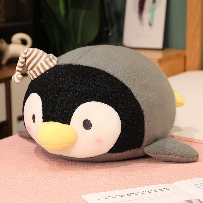 Freckles the Kawaii Fluffy Penguin Plushies-Enchanted peach