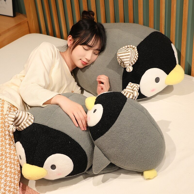 Freckles the Kawaii Fluffy Penguin Plushies-Enchanted peach