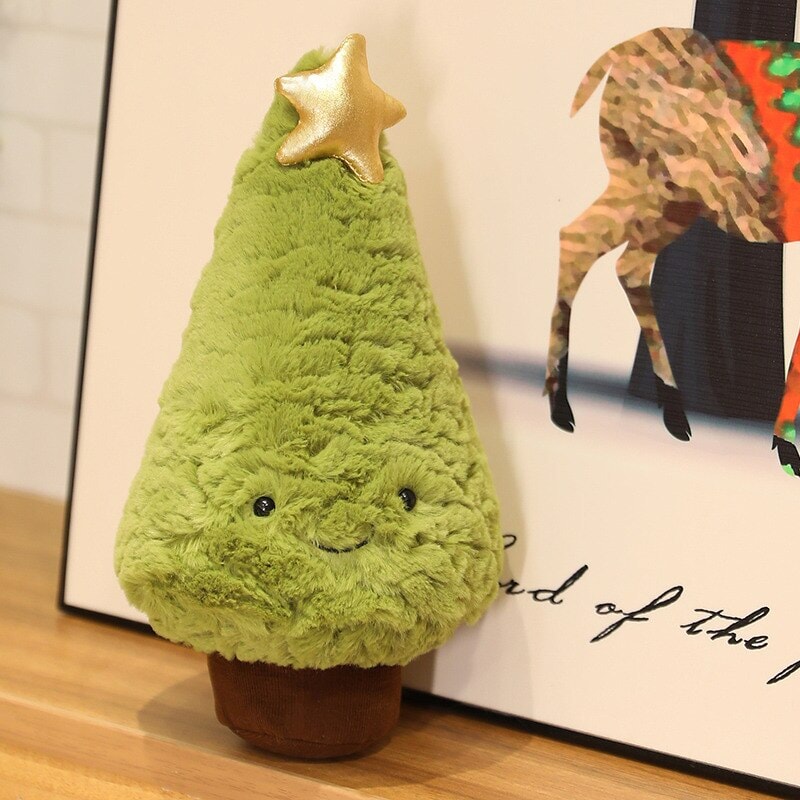 Friendly Christmas Tree Plushie-Enchanted peach