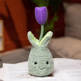 Friendly Cuddly Tulip 22cm Flower Pot Plushie Collection-Enchanted peach