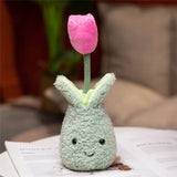 Friendly Cuddly Tulip 22cm Flower Pot Plushie Collection-Enchanted peach