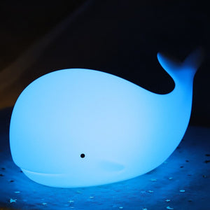 Friendly Kawaii Whale LED Night Light-Enchanted peach