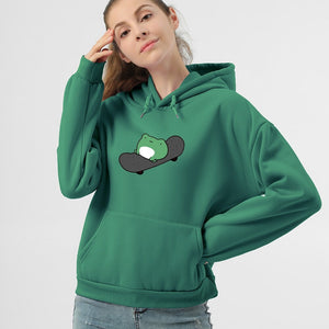 Frog on Skateboard Unisex Hoodies - Limited Stock-Enchanted peach