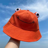 Fun Frog Bucket Hat-Enchanted peach