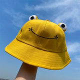 Fun Frog Bucket Hat-Enchanted peach