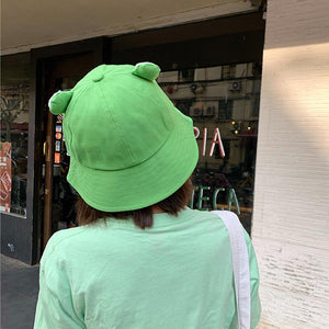 Fun Frog Bucket Hat-Enchanted peach