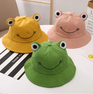 Fun Frog Bucket Hat-Enchanted peach