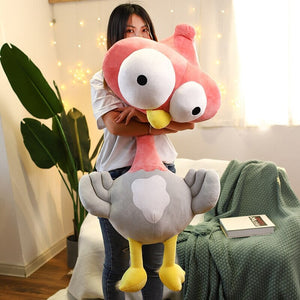 Funny Shocked Giant Ostrich Plushies-Enchanted peach