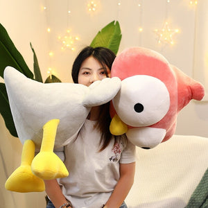 Funny Shocked Giant Ostrich Plushies-Enchanted peach