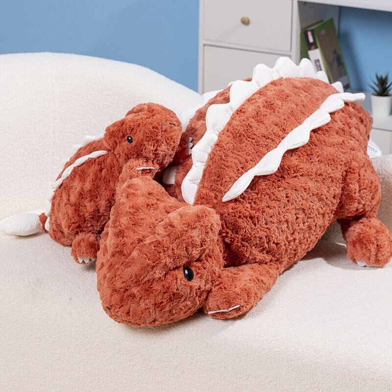 Fuzzy Cute Pink Red Lizard Plushies-Enchanted peach