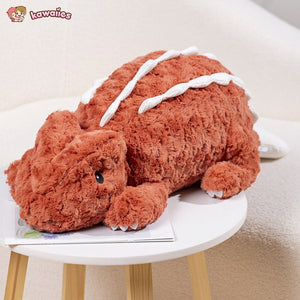 Fuzzy Cute Pink Red Lizard Plushies-Enchanted peach