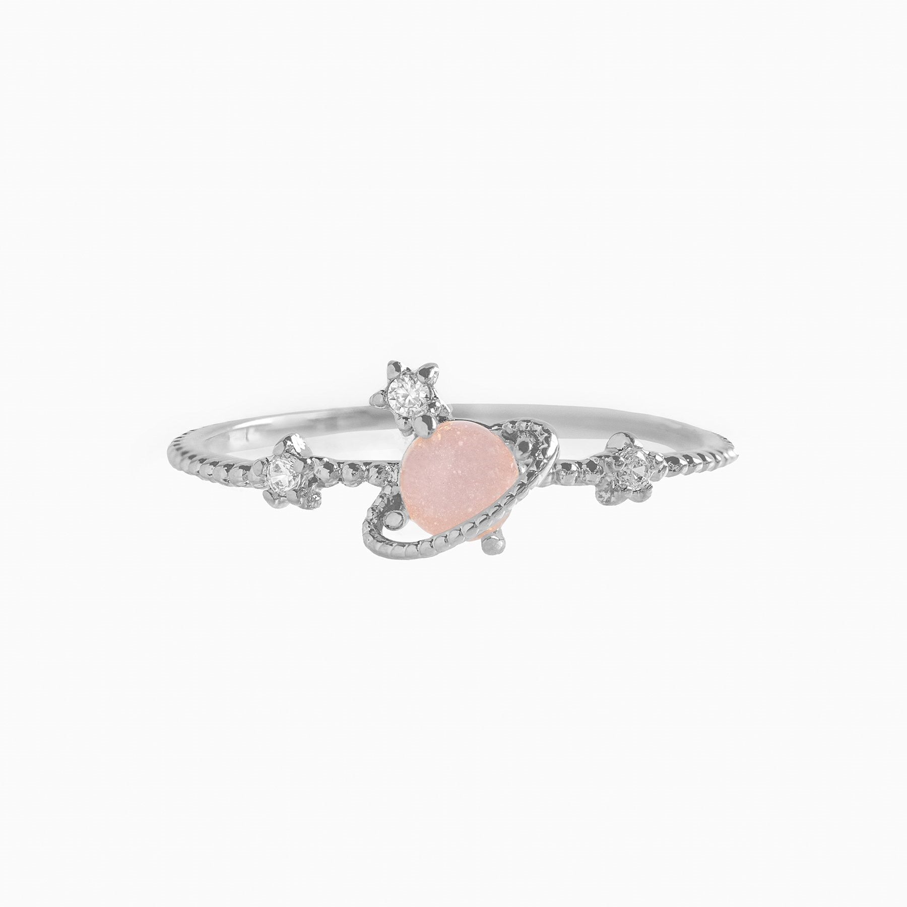 Galaxy Pink Planet Gold-plated Ring-Enchanted peach