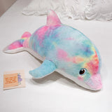 Galaxy Rainbow Dolphin Plushies-Enchanted peach