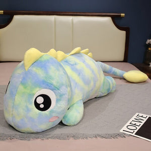 Galaxy Rainbow Pasco the Lizard Plushie-Enchanted peach