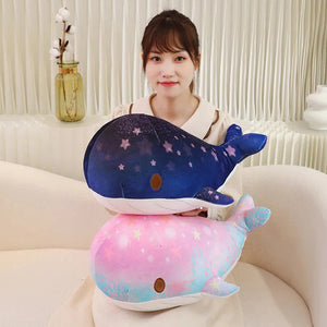 Galaxy Starry Kawaii Blue Pink Whale Plushies-Enchanted peach