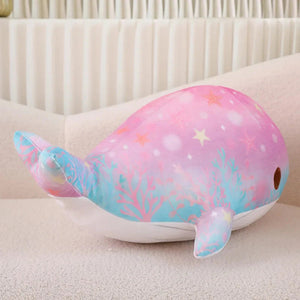 Galaxy Starry Kawaii Blue Pink Whale Plushies-Enchanted peach