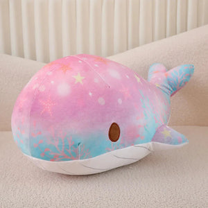 Galaxy Starry Kawaii Blue Pink Whale Plushies-Enchanted peach