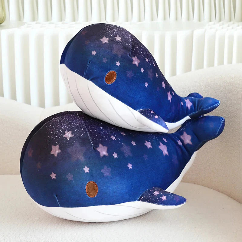 Galaxy Starry Kawaii Blue Pink Whale Plushies-Enchanted peach