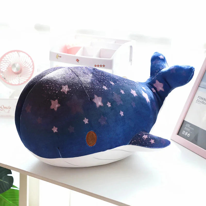 Galaxy Starry Kawaii Blue Pink Whale Plushies-Enchanted peach