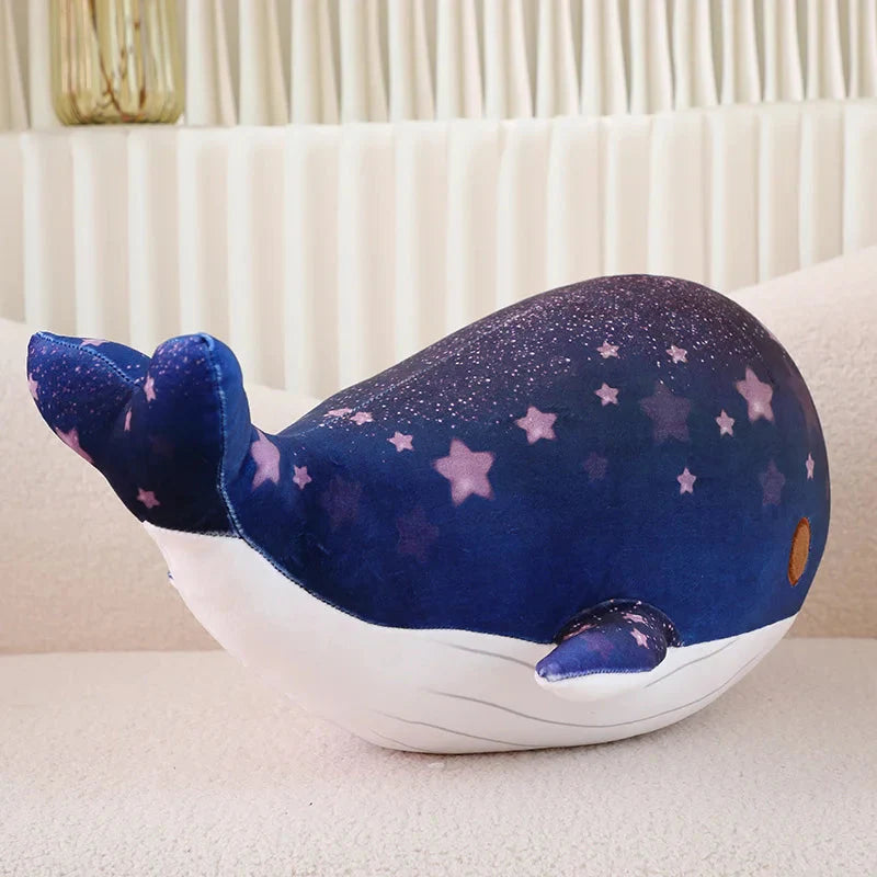 Galaxy Starry Kawaii Blue Pink Whale Plushies-Enchanted peach