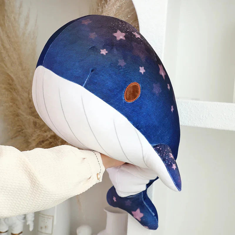 Galaxy Starry Kawaii Blue Pink Whale Plushies-Enchanted peach