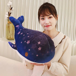 Galaxy Starry Kawaii Blue Pink Whale Plushies-Enchanted peach