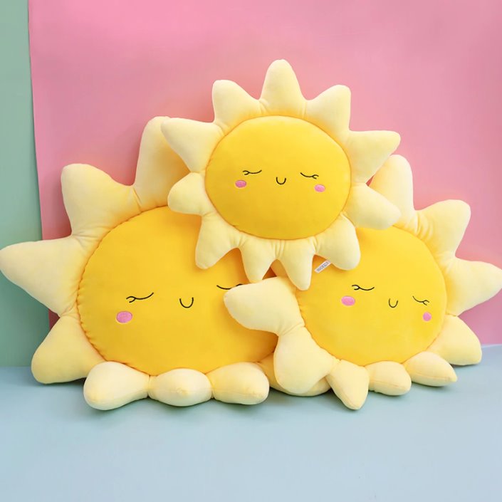 Gentle Sleeping Sun Pillow-Enchanted peach