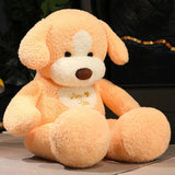 Giant 35in Fluffy Dog Teddy Bear Soft Toy-Enchanted peach