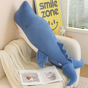 Giant Blue Gray Whale Plushies-Enchanted peach