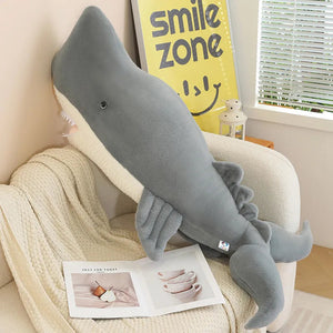 Giant Blue Gray Whale Plushies-Enchanted peach