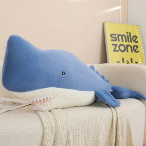 Giant Blue Gray Whale Plushies-Enchanted peach