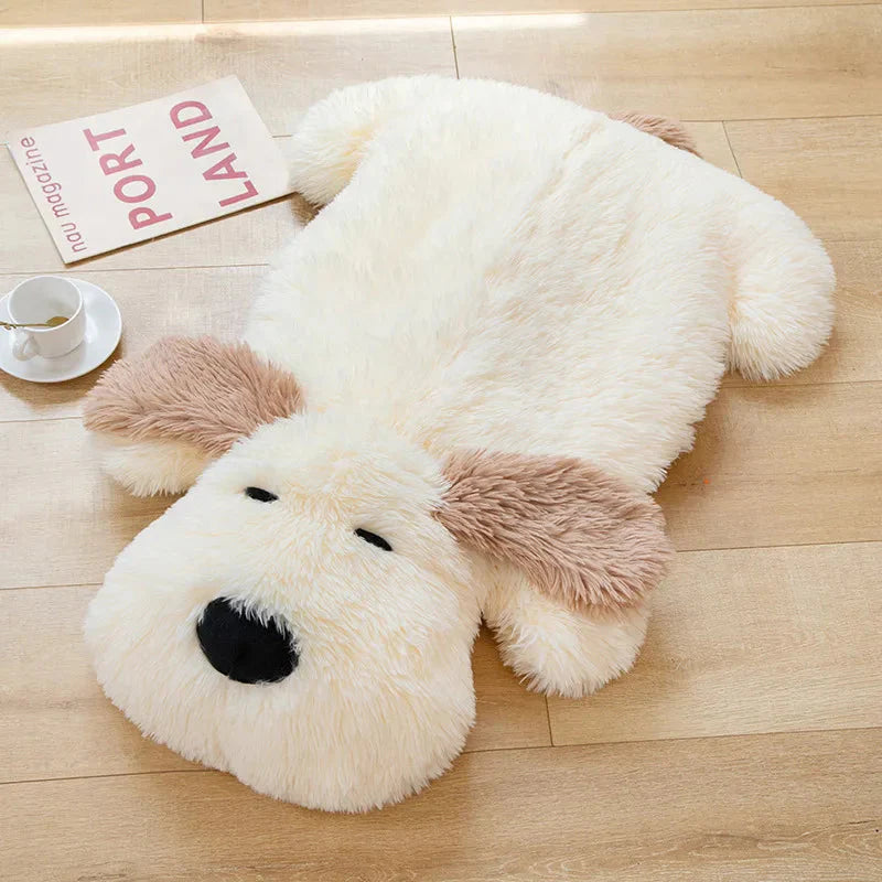 Giant Fluffy Pancake Dog Plushie-Enchanted peach