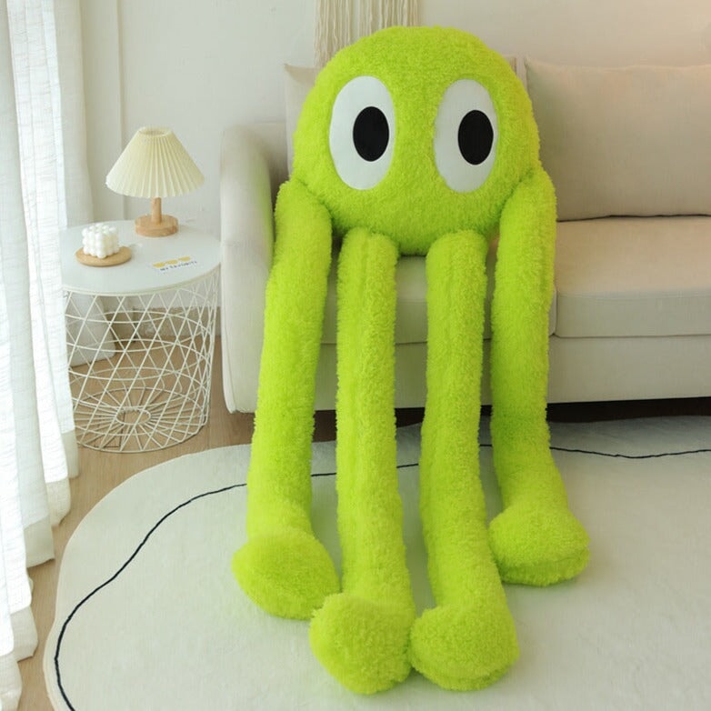 Giant Fuzzy 4-Legged Octopus Plushie-Enchanted peach