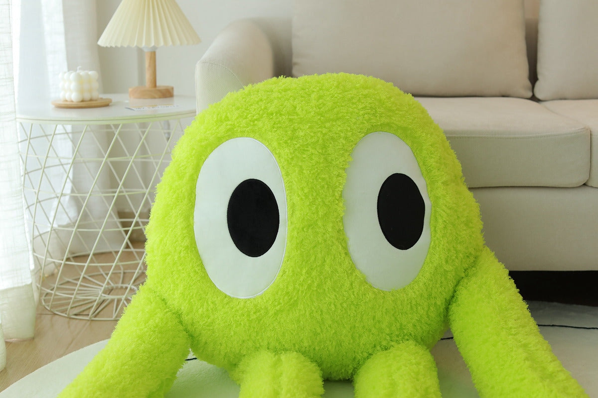 Giant Fuzzy 4-Legged Octopus Plushie-Enchanted peach