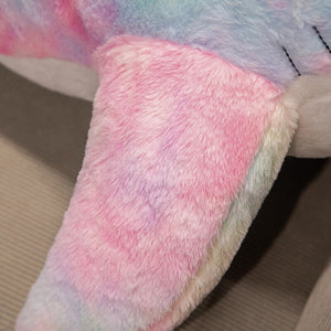 Giant Fuzzy Galaxy Shark Plushies-Enchanted peach