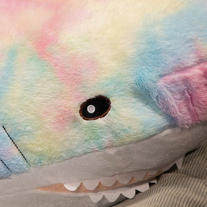 Giant Fuzzy Galaxy Shark Plushies-Enchanted peach