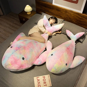 Giant Galaxy Fluffy Whale Plushie-Enchanted peach