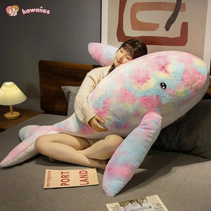 Giant Galaxy Fluffy Whale Plushie-Enchanted peach