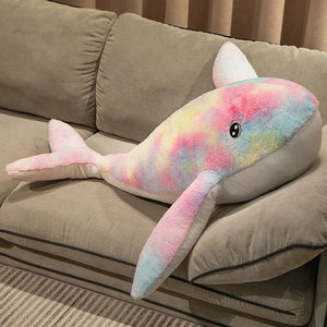 Giant Galaxy Fluffy Whale Plushie-Enchanted peach