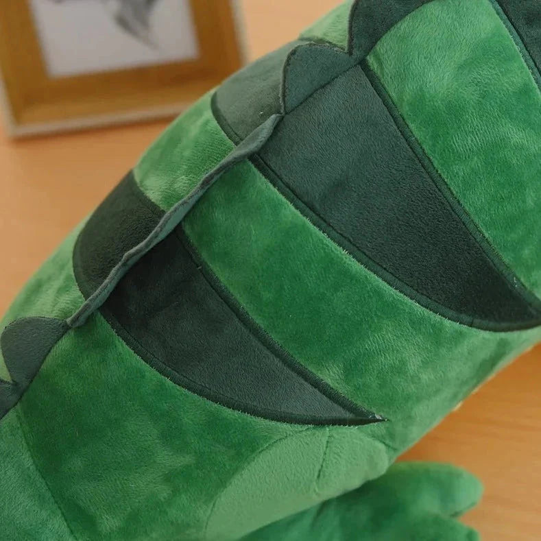 Giant Green Lizard Chameleon Plushie-Enchanted peach