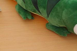 Giant Green Lizard Chameleon Plushie-Enchanted peach