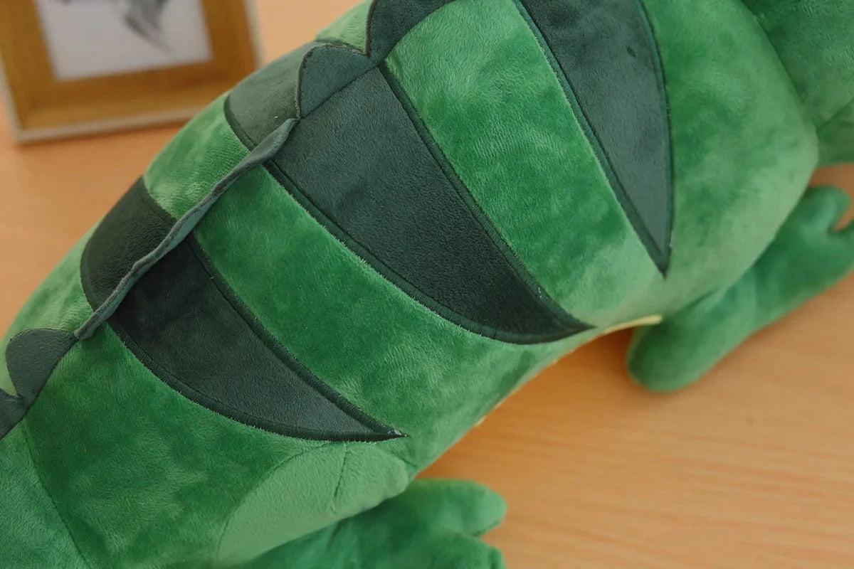 Giant Green Lizard Chameleon Plushie-Enchanted peach